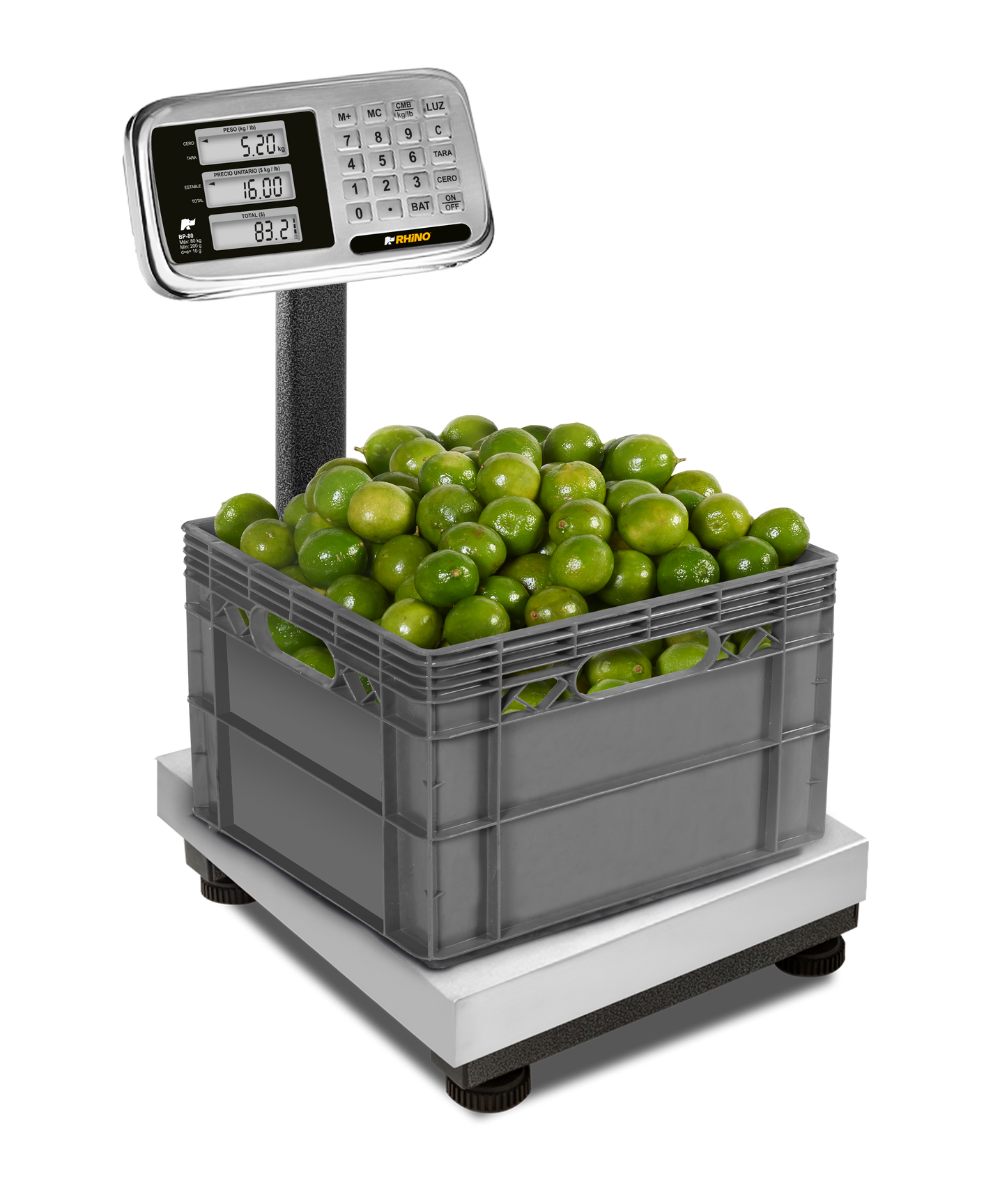 Báscula de Plataforma Plegable 80 kg Rhino BP-80