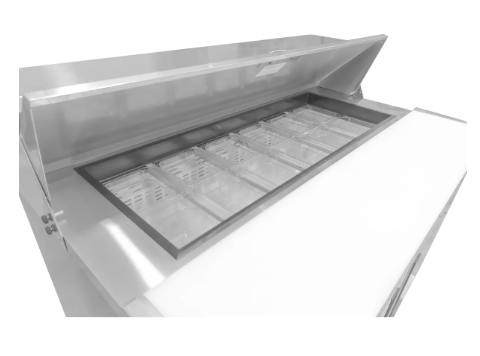 Mesa refrigerada de preparación 13.3 pies Rhino MERSAL-48