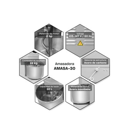 Amasadora 30 L