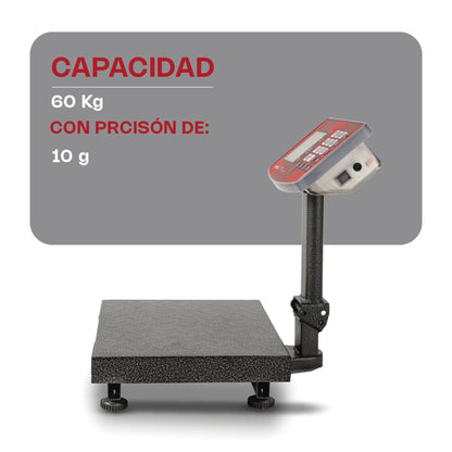 Báscula de plataforma plegable de 60 kg Vinson BAPLE-60