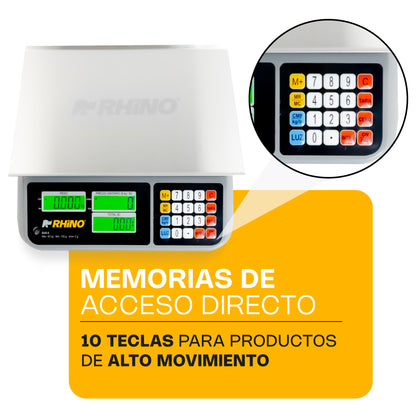 Báscula Electrónica Multifunciones con Puerto USB 40 kg BAR-9