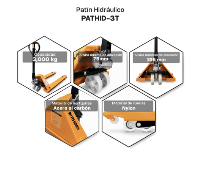 Patín Hidráulico PATHID-3T