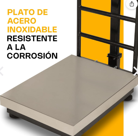 Báscula de Plataforma Inoxidable Plegable 500 kg BP-500