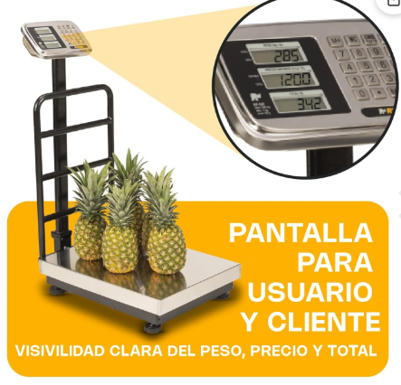 Báscula de Plataforma Inoxidable Plegable 500 kg BP-500
