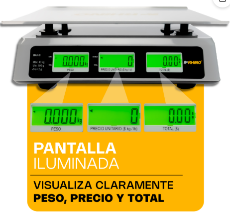Báscula Electrónica Multifunciones con Puerto USB 40 kg