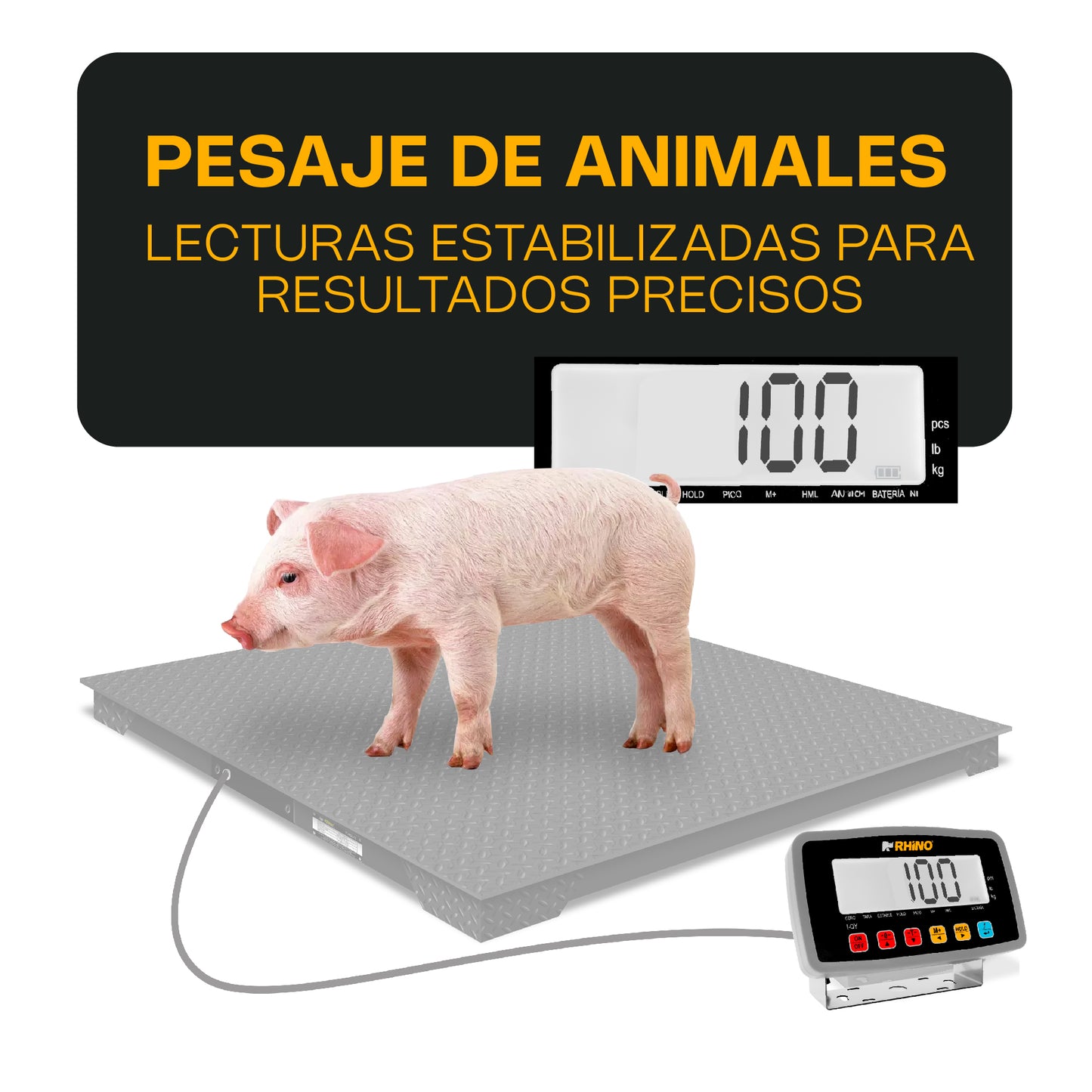 Indicador Peso, Contador y Pesaje de Animales Inalámbrico