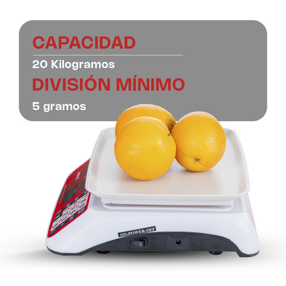 Báscula Electrónica Multifunciones 20 kg Vinson VINS-20