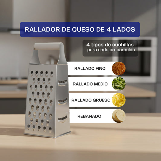 Rallador de Queso de 4 Lados