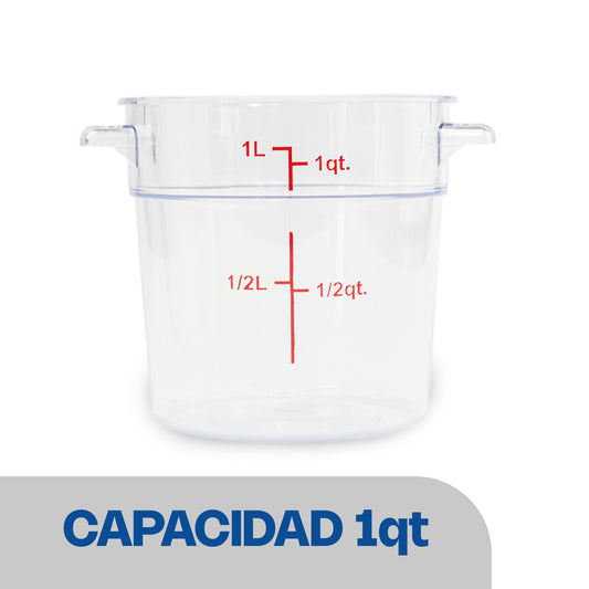 Recipiente Redondo de Policarbonato 1 qt